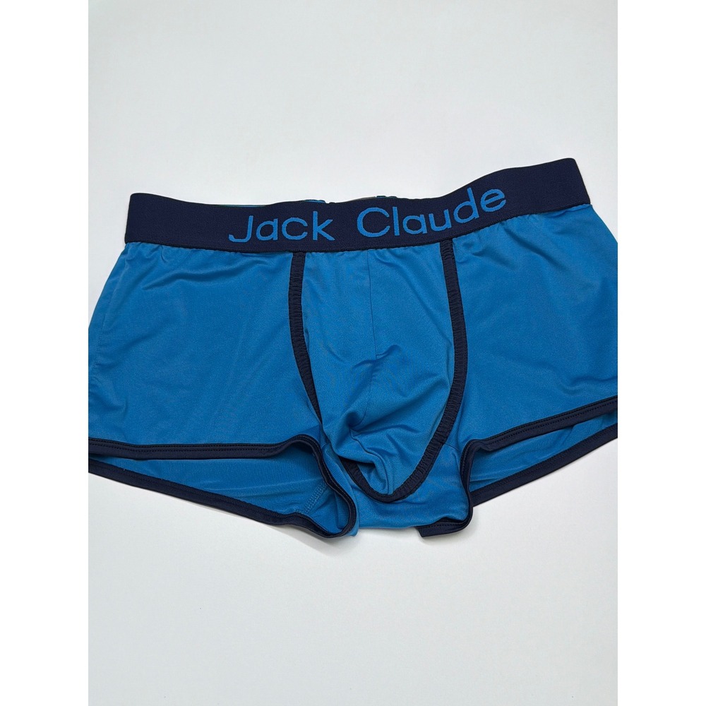 Jack Claude Mens Blue Boxer Briefs Size Large Comfortable Stretch Fit‎